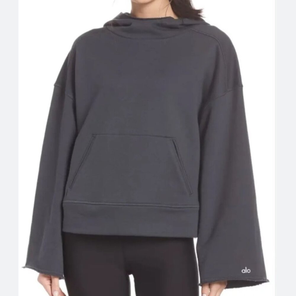 Alo Yoga Oversized Hoodie Sweatshirt| Dark Gray | Like New